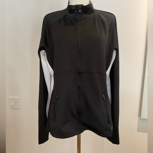 Danskin Tops - Danskin ladies XL athleisure hoody in black with white accent blocking